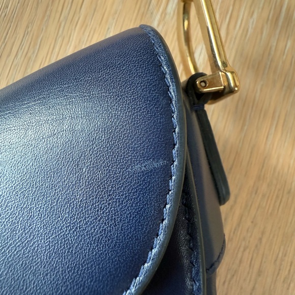 Dior Navy Blue Saddle Bag, Mini - Picture 8 of 13